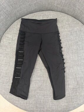 lululemon athletica Black Reflective Logo High-Waist Leggings
